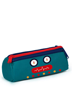Coral High Kids Lacivert Robot Desenli Üç Bölmeli Kalem Çantası 22324