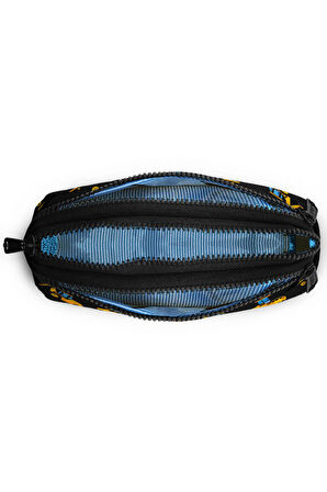 Coral High Kids Siyah Sarı İş Makinesi Desenli Üç Bölmeli Kalem Çantası 22328