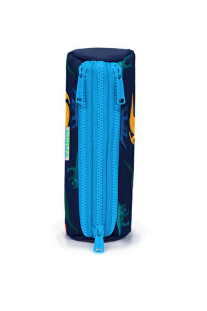 Coral High Kids Lacivert Mavi Dinazor Desenli Üç Bölmeli Kalem Çantası 22329