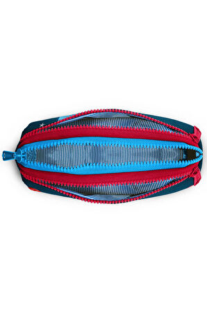 Coral High Kids Çivit Kırmızı Uzay Desenli Üç Bölmeli Kalem Çantası 22330