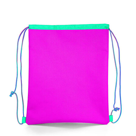 Coral High Kids Lacivert Pembe Unicorn Desenli İpli Büzgülü Sırt Çantası 22456