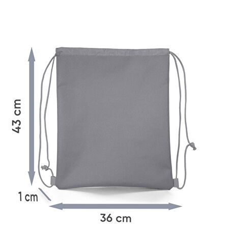 Coral High Kids Açık Pembe Su Yeşili Avokado Desenli İpli Büzgülü Sırt Çantası 22465