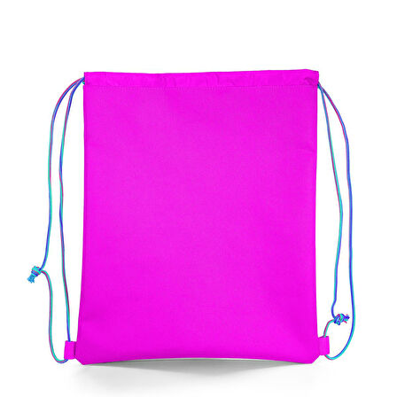 Coral High Kids Su Yeşili Pembe Flamingo Desenli İpli Büzgülü Sırt Çantası 22468
