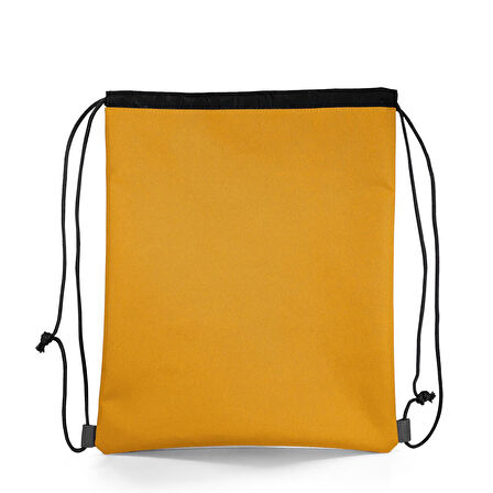 Coral High Kids Koyu Gri Hardal Yarasa Desenli İpli Büzgülü Sırt Çantası 22471