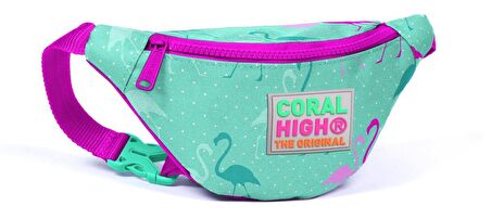 Coral High Kids Bel Çantası Flamingo Desenli -Yeşil - Kız Çocuk 22571