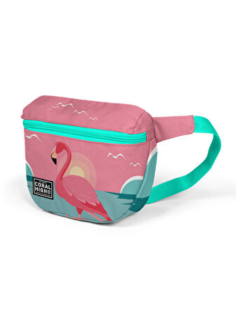 Coral High Yeşil Mercan Flamingolu Bel Çantası22599