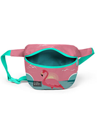Coral High Yeşil Mercan Flamingolu Bel Çantası22599