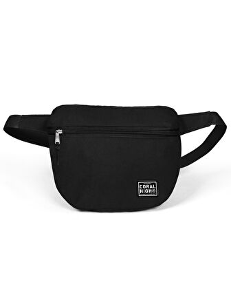 Coral High Suni Deri Siyah Bel Çantası