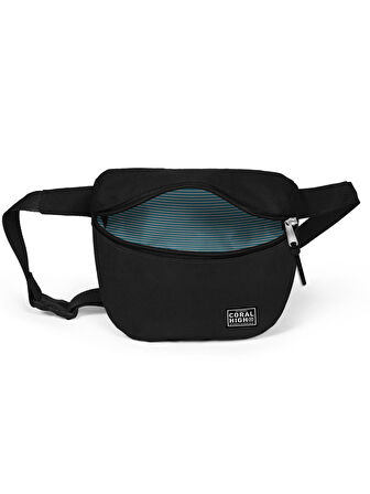 Coral High Suni Deri Siyah Bel Çantası