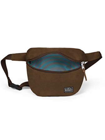 Coral High Suni Deri Kahve Bel Çantası