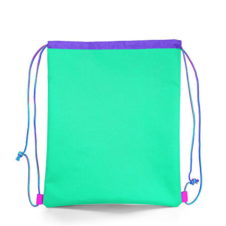 Coral High Kids Mor Su Yeşili Unicorn Desenli İpli Büzgülü Sırt Çantası 22691