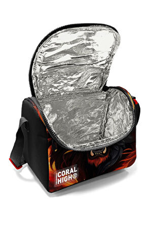 Coral High Kids Siyah Aslan Desenli Thermo Beslenme Çantası 22771