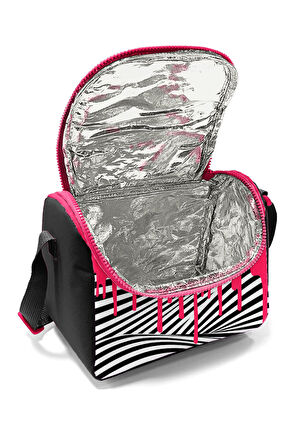 Coral High Kids Pembe Siyah Beyaz Desenli Thermo Beslenme Çantası 22778