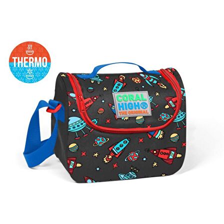 Gri Uzay Desenli Thermo Beslenme Çantası