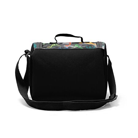 Gri Kamuflaj Dinazor Desenli Thermo Beslenme Çantası