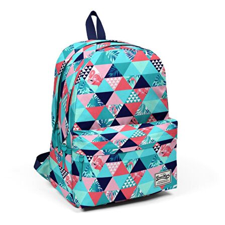 Coral High Flamingo Desenli Büyük Boy Okul Sırt Çantası 23185