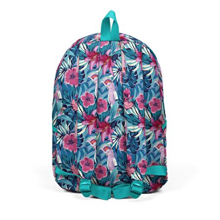 Coral High Çiçek Desenli Büyük Boy Okul Sırt Çantası 23187