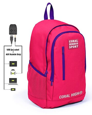 Coral High Sport Fuşya Okul ve Günlük Sırt Çantası - Çocuk, Genç