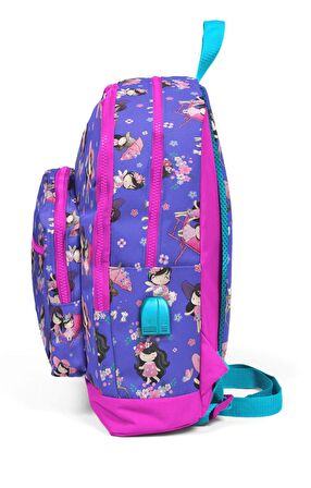 Coral High Kids Dört Gözlü Kız Çocuk İlkokul Çantası - Bisikletle Gezinti - USB+AUX Soketli