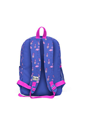 Coral High Kids Lavanta Flamingo Desenli USB Şarjlı Kulaklık Çıkışlı Okul Sırt Çantası 23276