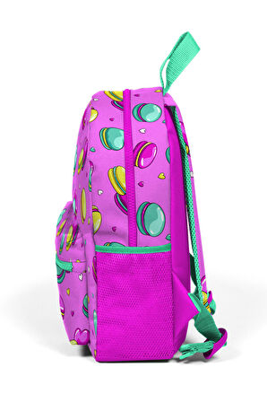 Coral High Kids Açık Pembe Makaron Desenli İki Bölmeli Yuva Sırt Çantası 23325