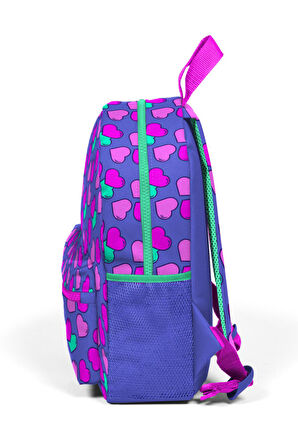 Coral High Kids Lavanta Kalp Desenli İki Bölmeli Yuva Sırt Çantası 23327