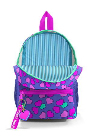 Coral High Kids Lavanta Kalp Desenli İki Bölmeli Yuva Sırt Çantası 23327