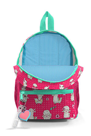 Coral High Kids Neon Mercan Alpaka Desenli İki Bölmeli Yuva Sırt Çantası 23332