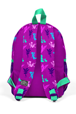 Coral High Kids Koyu Pembe Peri Desenli İki Bölmeli Yuva Sırt Çantası 23338