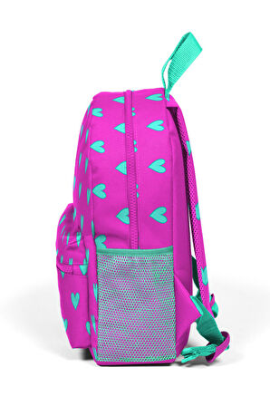 Coral High Kids Pembe Kalp Desenli İki Bölmeli Yuva Sırt Çantası 23341