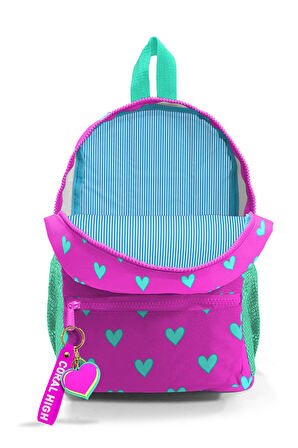 Coral High Kids Pembe Kalp Desenli İki Bölmeli Yuva Sırt Çantası 23341