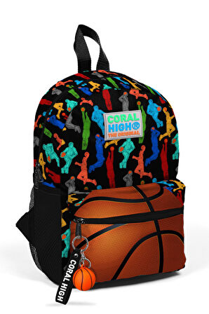 Coral High Kids Siyah Basketbol Toplu İki Bölmeli Yuva Sırt Çantası 23345