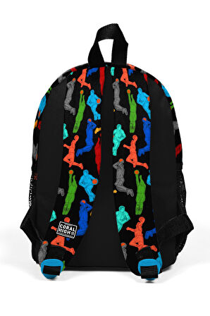 Coral High Kids Siyah Basketbol Toplu İki Bölmeli Yuva Sırt Çantası 23345