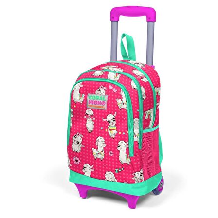 Coral High Büyük Boy Çekçekli Sırt Çantası Kuzu Desenli 23364