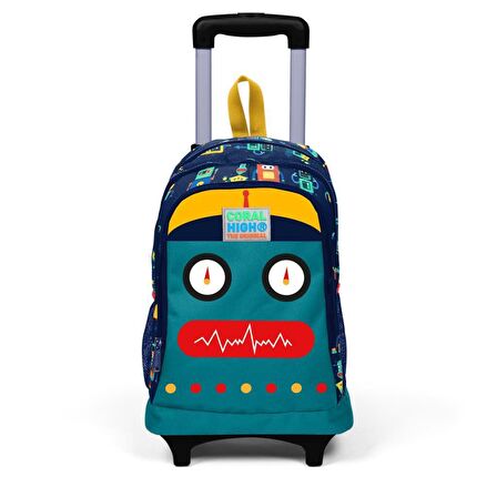 Coral High Büyük Boy Çekçekli Sırt Çantası Robot Desenli 23380