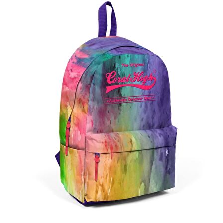 Coral High Gökkuşağı Desenli Büyük Boy Okul Sırt Çantası 23434