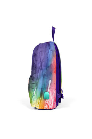 Coral High Rengarenk İki Bölmeli USB Şarjlı Kulaklık Çıkışlı Sırt Çantası 23434