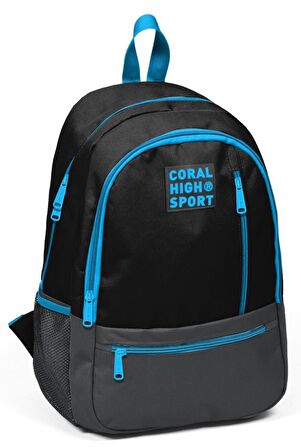 Coral High Sport Siyah-Gri İlkokul,Ortaokul ve Günlük Sırt Çantası