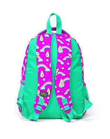 Coral High Kids Su Yeşili Pembe Üç Bölmeli Okul Çantası 23491