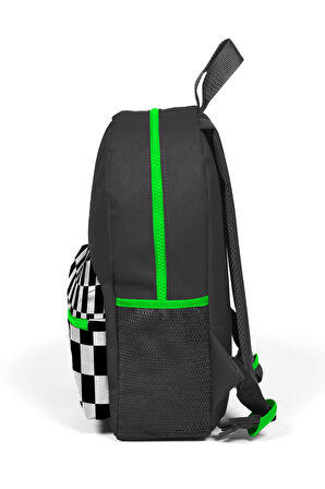 Coral High Kids Gri Dama Desenli İki Bölmeli Yuva Sırt Çantası 23515