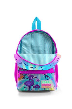 Kız Çocuk Coral High Minik Yuva Sırt Çantası Flamingo Desenli İki Bölmeli 23530