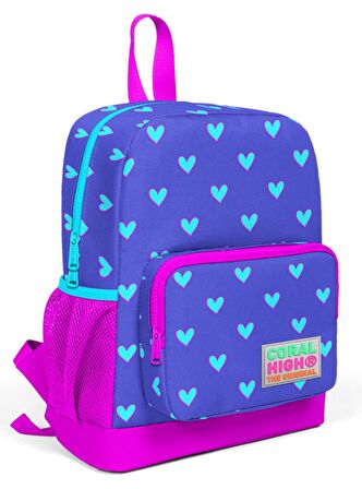 Coral High Mor Kalp Baskılı Anaokul ve İlkokul 1.Sınıf Okul Çantası - Kız çocuk