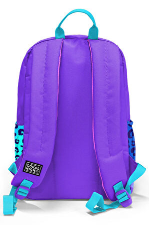 Coral High Mor Leopar Desenli Okul Sırt Çantası 23632