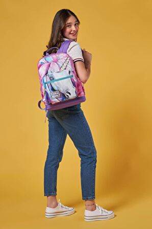 Coral High Dört Bölmeli Unicorn Ortaokul Çantası - Kız Çocuk