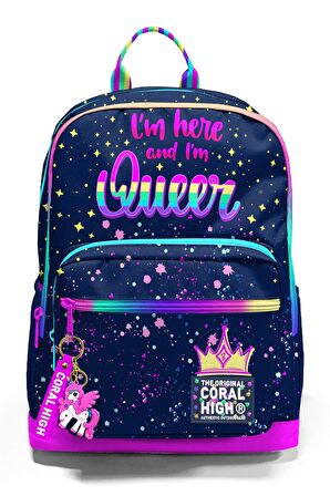 Coral High Dört Bölmeli Çok Renkli Ortaokul Çantası - Kız Çocuk