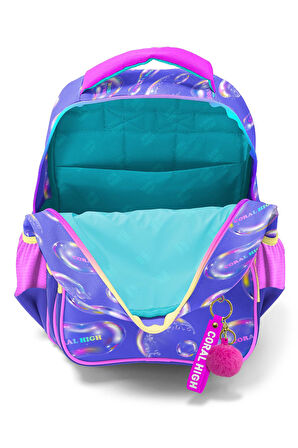 Coral High Kids Lavanta Pembe Baloncuk Desenli Üç Bölmeli Okul Sırt Çantası 23656