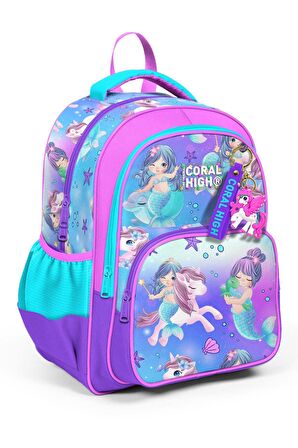 Coral High Mor Pembe Unicorn İlkokul ve Günlük Sırt Çantası - Kız Çocuk