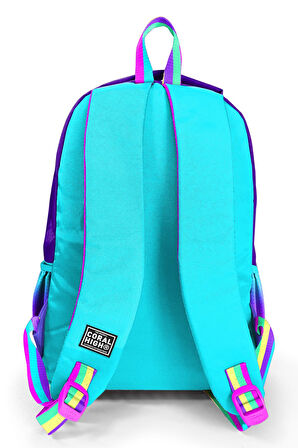 Coral High Kids Rainbow Fermuarlı Mor Üç Bölmeli Okul Sırt Çantası 23662