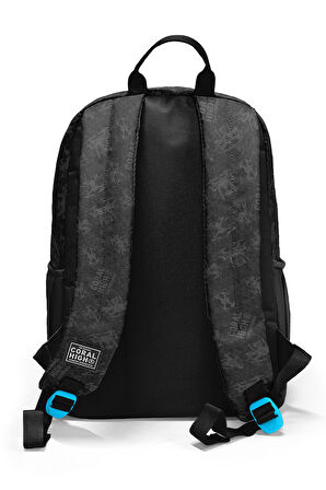 Coral High Siyah Drone Desenli Okul Sırt Çantası 23691