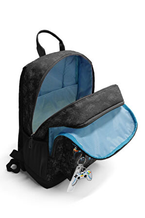 Coral High Siyah Drone Desenli Okul Sırt Çantası 23691